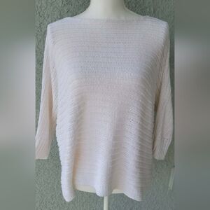 Elegant Women's Off- White  Knit Sweater